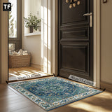 1 alfombra estilo barroco persa árabe TAYAGXG, 100% poliéster, antideslizante, lavable a máquina, tejido plano, rectangular, para sala, dormitorio, comedor o entrada - decoración temática