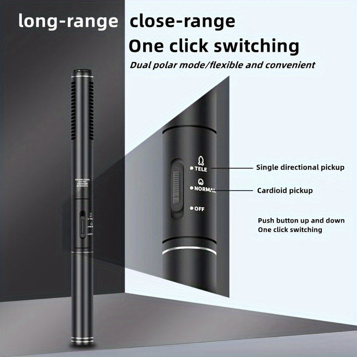 Micrófono de Condensador de Alta Calidad, Microfono de Condensador Profesional de Grado - Audio de Alta Calidad, Soporte de Metal, Cubierta de Espuma a Prueba de Viento, Compatible con Teléfonos Móviles, Cámaras, Cámaras DSLR Digitales, DV - Ideal para E