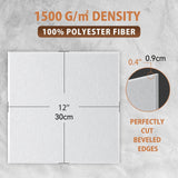 28 piezas de paneles de espuma acústica AUSLET, baldosas de insonorización autoadhesivas, espuma de reducción de ruido blanco, instalación fácil, para estudios de grabación, teatros domésticos y oficinas