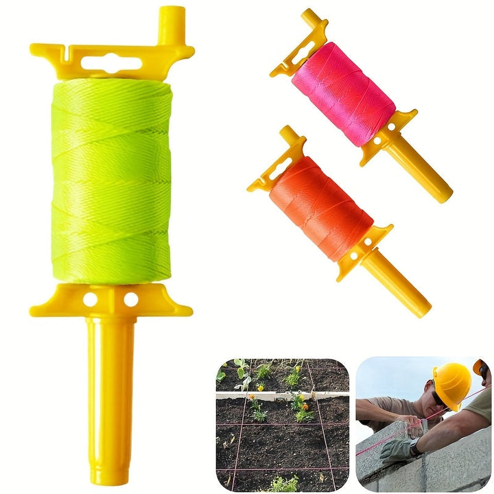 Carrete de Línea Mason con Mango Antideslizante, 164.59 metros de Cuerda Recargable 18 - Cable de Nailon Extra Fuerte para Jardinería, Camping, Equipo de Supervivencia y Bricolaje al Aire Libre