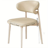 Mejilla moderna escandinava minimalista con respaldo al estilo italiano, ideal para uso doméstico como silla de escritorio o taburete de café/restaurante, ofreciendo comodidad y estilo