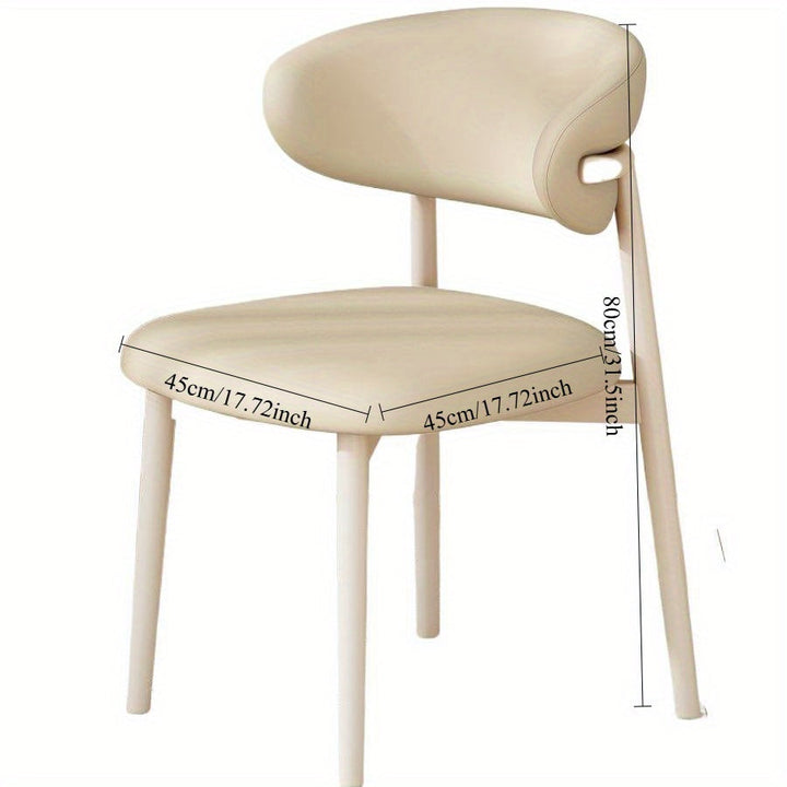 Mejilla moderna escandinava minimalista con respaldo al estilo italiano, ideal para uso doméstico como silla de escritorio o taburete de café/restaurante, ofreciendo comodidad y estilo