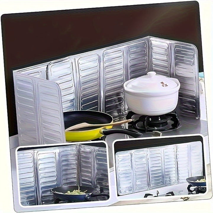 Protección contra salpicaduras autoadhesiva para hornos de aleación de aluminio - No requiere taladrado, resistente a la suciedad y altas temperaturas, cubierta protectora para paredes de hornos de cocina, fácil de limpiar y diseñada para prevenir la for