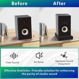 1pc Almohadillas de Aislamiento para Altavoces de Alta Densidad - 1 Par, Espuma Acústica Negra para Reducción de Vibraciones y Ruido, Ideales para Altavoces de Estantería y Computadora de Escritorio