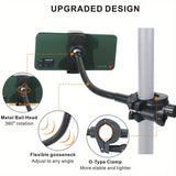 Soporte Ajustable para Teléfono en Soportes de Micrófono - ABS Duradero y Aleación de Aluminio, Rotación 360°, Montaje Sin Herramientas, Portátil Manos Libres para Smartphones (), Adaptador de Clip para Microphone, Accesorios de Actuación, Sujeción Segur