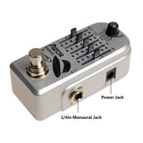 Pedal de Efectos para Bajo Eléctrico AZOR con Ecualizador de 5 Estadias, Pasaje Verdadero Sin Pérdidas y Diseño Compacto en Aleación de Aluminio