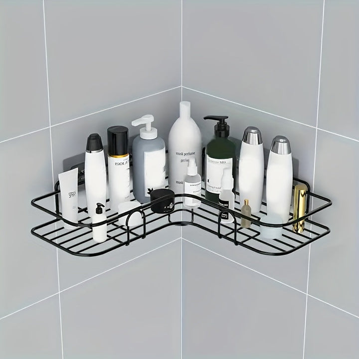 Estantería de Baño Colgante que Ahorra Espacio, Estante de Almacenamiento Colgante de Metal Duradero para Diversos Tipos de Habitaciones, Instalación Fácil, No Requiere Taladrar, Organizador Multipropósito, Organizadores y Almacenamiento de Baño