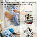 1pc Secador de Zapatos y Bolsa de Máquina de Lavar, Zapato, Ropa y Bolsa de Malla de Secado de Ropa con Cremallera y Asa, Fácil de Instalar, Reutilizable, Tejido de Tela, Forma Rectangular, Elástico Ajustable para la Mayoría de Puertas de Secadora, Bolsa
