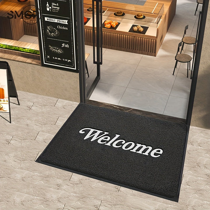 1 pieza de tapete comercial resistente al desgaste marca Shangmei, alfombra de bienvenida para entrada de hoteles y supermercados, antideslizante, gruesa y duradera, adecuada para entradas de supermercados, hogares, vestíbulos y pasillos, fácil de limpia