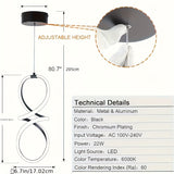 1 pieza de lámpara de techo LED moderna con diseño metálico elegante - Ideal para sala de estar, café, dormitorio, cocina y pasillo - Perfecto para regalos de inauguración de hogar, decoración moderna del hogar | Acabado metálico elegante | Construcción