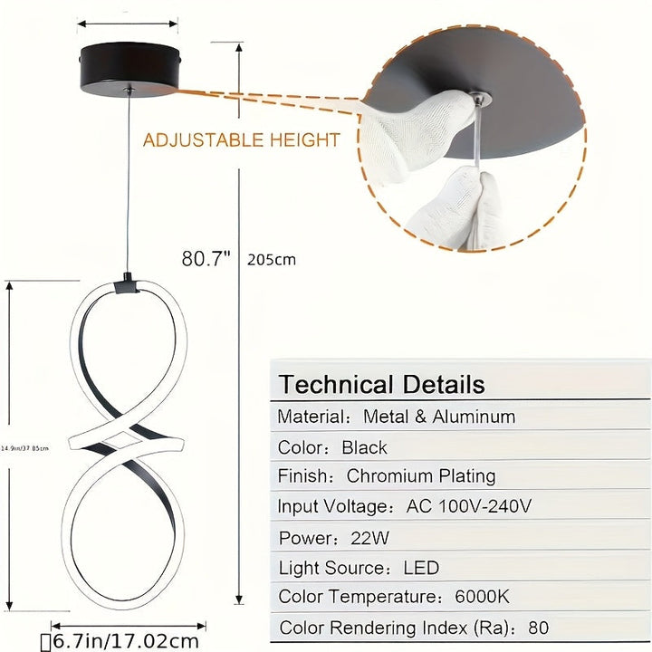 1 pieza de lámpara de techo LED moderna con diseño metálico elegante - Ideal para sala de estar, café, dormitorio, cocina y pasillo - Perfecto para regalos de inauguración de hogar, decoración moderna del hogar | Acabado metálico elegante | Construcción