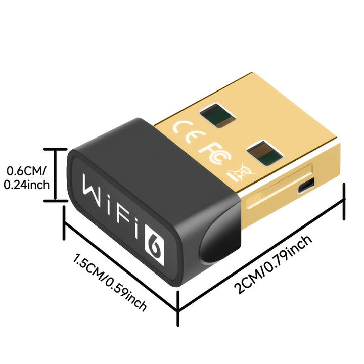 Adaptador WiFi6 AX900m USB 900Mbps con Tecnología MU-MIMO, Banda Dual de 2.4GHz y 5.8GHz para Escritorios y Portátiles, Compatible con 802.11ax, Gran Penetración y Mejor Cobertura, Plug-and-Play, Función Receptor/AP Hotspot