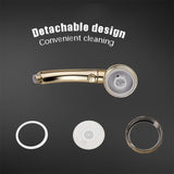 Rociador Dorado TATUKIKO de 3 Modos - Sistema de Ducha de Alta Presión con Cartucho ABS, Accesorio de Baño de Lujo Fácil Instalación para una Experiencia Relajante como en un Spa, Accesorios para Ducha