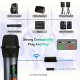 Microfono de Karaoke sin varillas, Micrófono Portátil para Fiestas en Casa, Regalo para Adultos con Soporte y Adaptador de 3.5mm Incluido