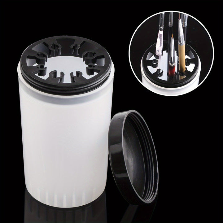Organizador profesional de herramientas para uñas con taza de esponja y soporte para cepillo - Plástico hipoalergénico, incluye cepillos de gel y recipiente de limpieza, ideal para herramientas de manicura y pedicura, soporte para cepillo de uñas, sumini
