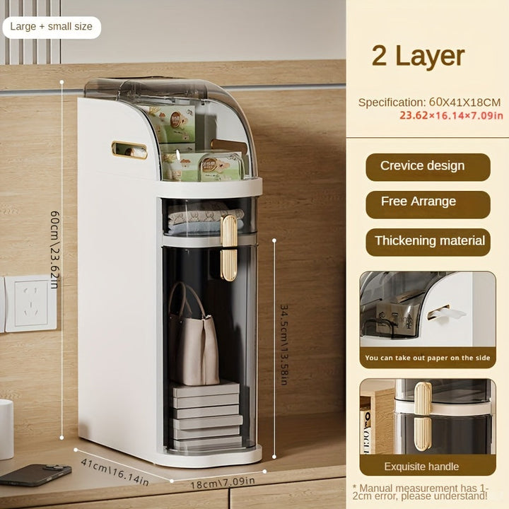 Carrito de Almacenamiento Delgado y Versátil - Organizador de Plástico Multiusos para Snacks, Cosméticos y Más - Ideal para el Hogar, Residencias Estudiantiles y Baños