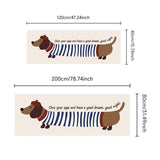 Alfombra de Peluche con Patrón de Perro Dachshund, Antideslizante y Lavable de Poliéster, Alfombra Rectangular de Alto Pelo y Esponjosa para Dormitorio, Uso Interior - Hecha a Máquina, Festiva para Navidad, Hanukkah, Graduación, Alfombras para Dormitorio