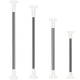 1 pieza de percha ajustable sin taladro para cortinas de ducha y armarios - Construcción metálica duradera, fácil de instalar con diseño deslizante, ideal para almacenamiento de baño y dormitorio, percha de cortina de ducha