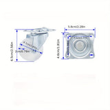 1 unidad de patín de rueda plana industrial de 2 pulgadas de alta resistencia, acabado de metal pulido, construcción duradera de metal y plástico para estanterías, carros, sillas de oficina y soportes de exhibición