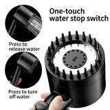 Rociador de Ducha con Masaje de Presión y Tres Niveles más 12 Elementos Filtrantes