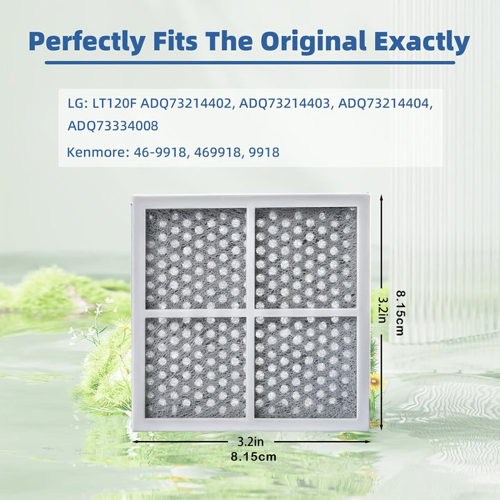 4/6pcs Filtro de Aire de Repuesto para Refrigerador LT120F Compatible con LG Kenmore Elite Reemplazo 46-9918, 469918, 9918, ADQ73214402, ADQ73214403, ADQ73214404, ADQ73334008 LMXS30776S HF17