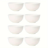 Juego de 4/8 tazones de plástico, apilables y fáciles de guardar, reutilizables, aptos para lavavajillas, ideales para postres, ensaladas, yogur, sopas, reuniones familiares, campamentos y suministros de cocina
