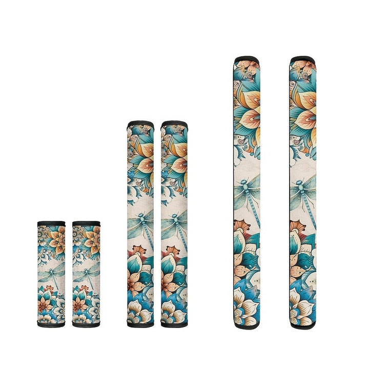 6pcs Cubiertas de Manijas para Electrodomésticos de Cocina con Mariposas y Libélulas - Fácil Instalación, Adecuadas para Microondas, Refrigeradores, Hornos y Armarios