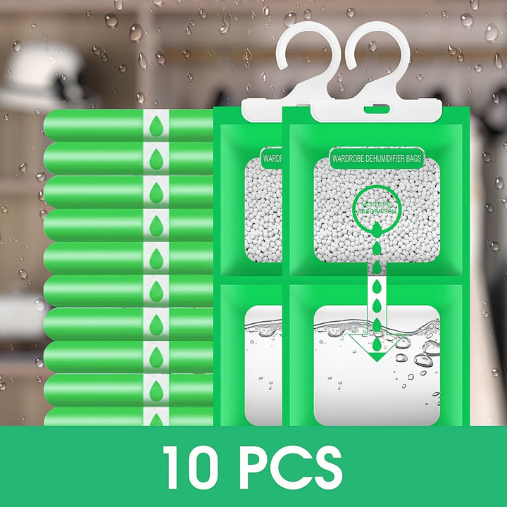 Humidificador 10 piezas, bolsas absorbentes de humedad para armario colgante para armario interior