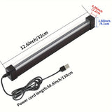 2 barras de luz negra UV LED USB de 12.6 pulgadas, 385-400nm, con interruptor, para fiestas, discotecas, bajo voltaje 5V