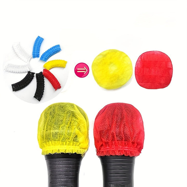 Cubierta Desechable de Banda Elástica para Micrófono - Ajuste para Micrófonos de Mano, Multicolor, Nylon, 20/60pcs