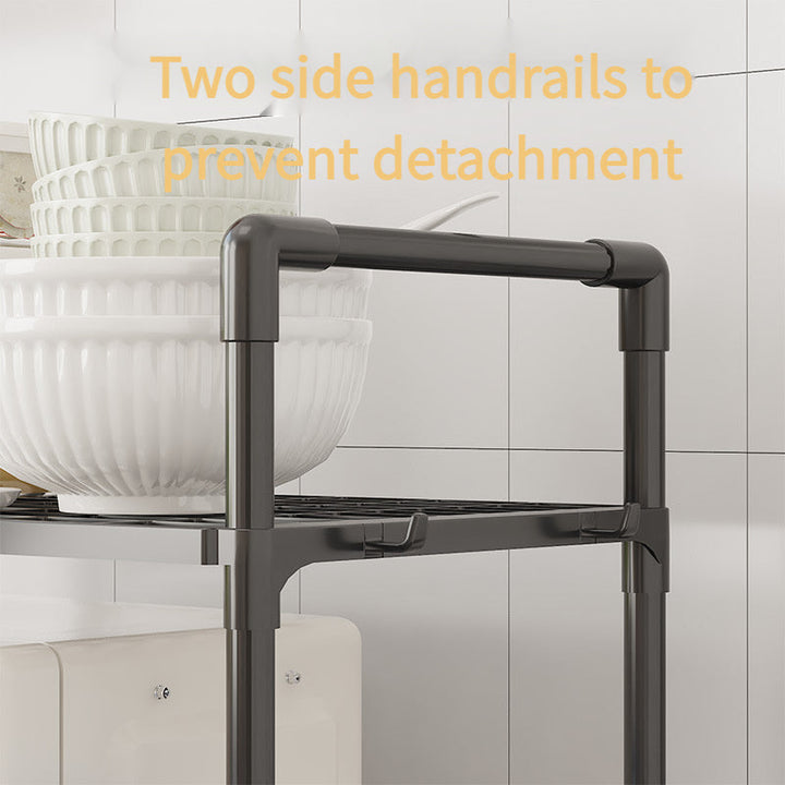 Estantería de Almacenamiento Plástica Ajustable y Apilable de 4 Niveles para Uso Pesado - Diseño de Estantes Abiertos, Organizador Duradero Moderno para Cocina y Garaje para Utensilios, Ollas, Sartenes - Estantería de Pie Ahorradora de Espacio