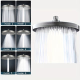 1 pza. Cabezal de ducha ajustable de alta presión, rociador grande de 6 velocidades, cabezal de ducha de mano individual presurizado, rociador de lluvia, accesorios de baño