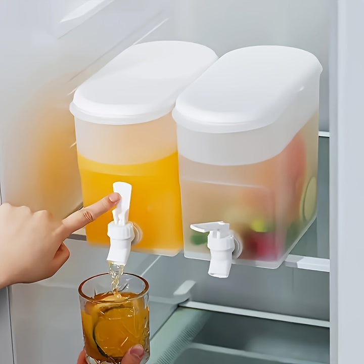 1 pieza, 2.90 litros/102 onzas, gran capacidad, jarra de agua para refrigerador, con pico, hecha de material PP, adecuada para agua fría, jugo, té y café helado - a menos que sea una herramienta pequeña.