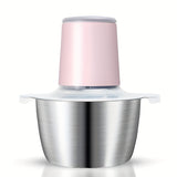 Molino eléctrico de carne de 2 litros y procesador de alimentos - Licuadora de acero inoxidable de 67,63 onzas para carnes, frutas, verduras y nueces - Recargable por USB, capacidad de 8 tazas, 1500 RPM, ideal para cocinas domésticas o comerciales, picad