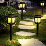 6 luces solares para tierra - Iluminación de senderos al aire libre con LED vintage, foco cálido/blanco, encendido/apagado automático, fácil de instalar, perfectas para jardín, cabaña, parque, carretera - Regalos ideales para Navidad y Halloween, ilumina