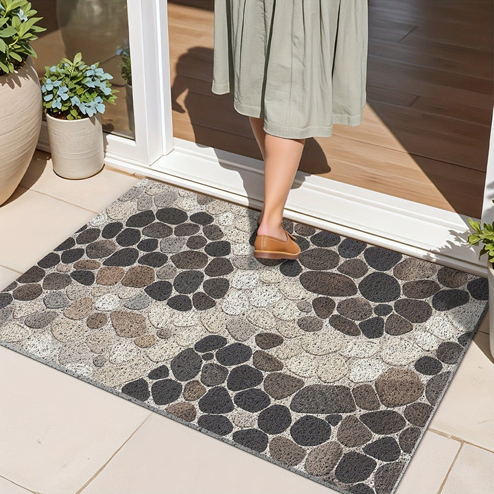 1 unidad de Alfombra de Entrada de Impresión de Patrón de Piedra Alfombra de Entrada Resistente al Desgaste Alfombra de Entrada para Pasillo de Entrada Pasillo Alfombra Antideslizante Decoración para el Hogar Decoración de Primavera Decoración de Otoño