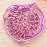 12 piezas de línea de ropa portátil para viajes con ganchos elásticos y a prueba de viento - Perchero compacto, plegable y duradero para secar ropa en casa y viajes, línea de ropa para viajes | Perchero compacto | Ganchos elásticos, perchero para secar r