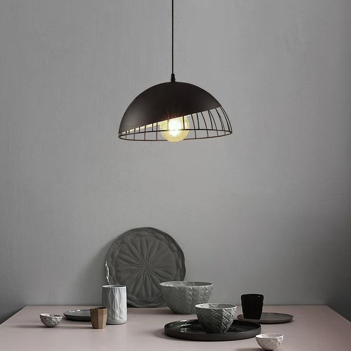 1pc Lámpara Medieval con Diseño de Macaron y Pantalla Metálica - Elegante Aparato de Iluminación Compatible con Bombillas E26/E27, Ideal para Comedor, Dormitorio, Sala de Estar o Bar - Fácil de Instalar, Bombilla No Incluida