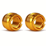 5 piezas de clips de micrófono antishock dorados, conversión de pernos, marco de rosca 3/8" a 5/8", diseño metálico duradero para accesorios de conectores XLR seguros, marco antishock | Acabado metálico elegante | Construcción metálica duradera, accesori
