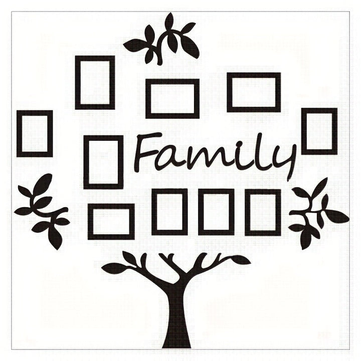 Adhesivos de pared tridimensionales en forma de árbol para marco de fotos creativo, decoración de fondo para comedor, entrada del salón y dormitorio