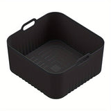 1pc Línea de aire reutilizable no adherente de silicona para freidora - 17,78 cm cuadrado, HD9200 HD9255, seguro para horno y microondas, fácil de limpiar, ideal para cocción saludable, asado, tostado - Accesorio de cocina versátil, accesorios para freid