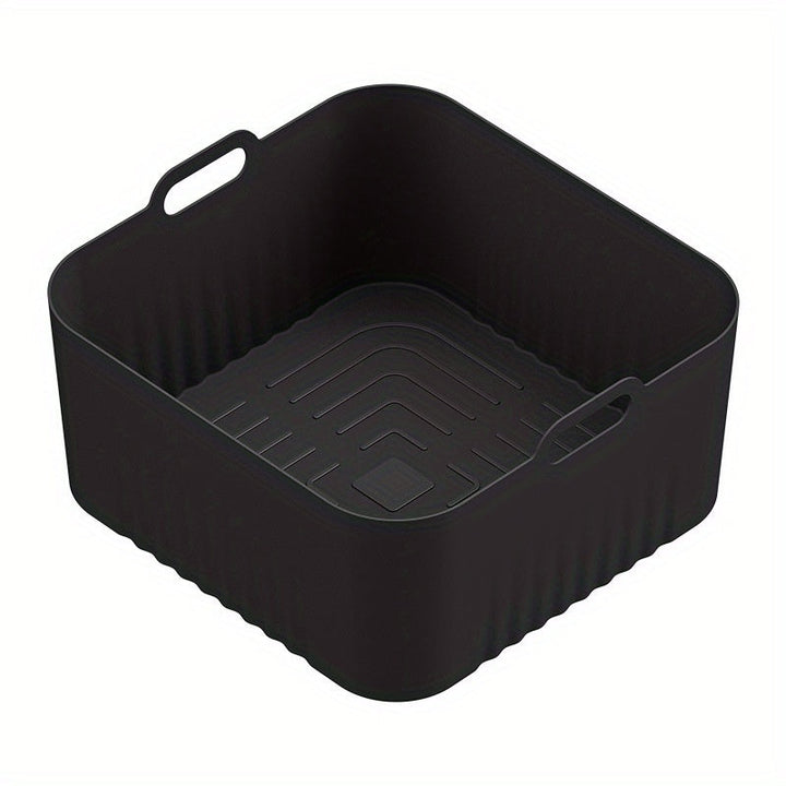 1pc Línea de aire reutilizable no adherente de silicona para freidora - 17,78 cm cuadrado, HD9200 HD9255, seguro para horno y microondas, fácil de limpiar, ideal para cocción saludable, asado, tostado - Accesorio de cocina versátil, accesorios para freid