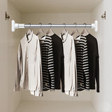 1 pieza de varilla telescópica de acero inoxidable - Instalación fácil, soporte de armario y baño sin perforación, ideal para colgar ropa, toallas y cortinas de ducha, versátil para puertas y armarios, varilla para colgar ropa