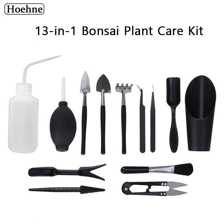 Kit de cuidado de bonsái - Conjunto completo de herramientas para jardín para plantas de interior, cactus y jardines de hadas - Manijas de madera duraderas, diseño fácil de usar, plantador de jardín, plantación, plantas de interior