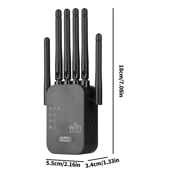 Amplificador de señal WiFi OEKE- con 6 antenas | Extensor de red de larga distancia | Soporta puerto Ethernet | Adaptador de red doméstica de superancha