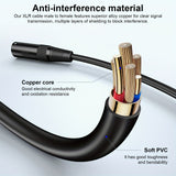 2 cables de micrófono XLR AOKEO ensamblados, cables de audio XLR balanceados de 3 pines, cables Ethernet Cat5E, redondos, conectores de disco flexible, adecuados para estudios, podcasts, amplificadores, cámaras y altavoces.