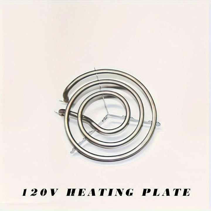 Elemento de Calor de Reemplazo para Estufa de Bobina Única Metálica Duradera con Diseño Circular y Patas Cruzadas, Distribución Eficiente del Calor para Cocinas Domésticas, Accesorios de Estufa, Construcción Robusta