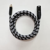 Cable de micrófono RCA a XLR de forma redonda, conector macho a hembra, compatible con Ethernet Cat 5e, con conector flexible para mezclador amplificador a micrófono de condensador.
