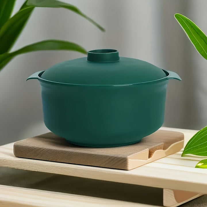 1 Juego, Cuencos De Ramen Con Tapas, Cuencos Para Exteriores, Cuencos Reutilizables Para Parrilla, Contenedores De Alimentos Antideslizantes E Irrompibles Para Cereal, Ensalada, Pasta, Aptos Para Microondas, Para Acampar En Rv, Picnic, Cocina De Dormitor