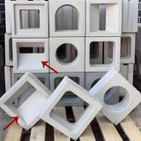 Molde resistente de 12 cm de grosor para cemento, compatible con formas de ladrillo hueco arquitectónico y flores con diseño de agujeros inclinados, molde reutilizable para construcción, ideal para proyectos DIY en el hogar, jardín, patio o decoración de